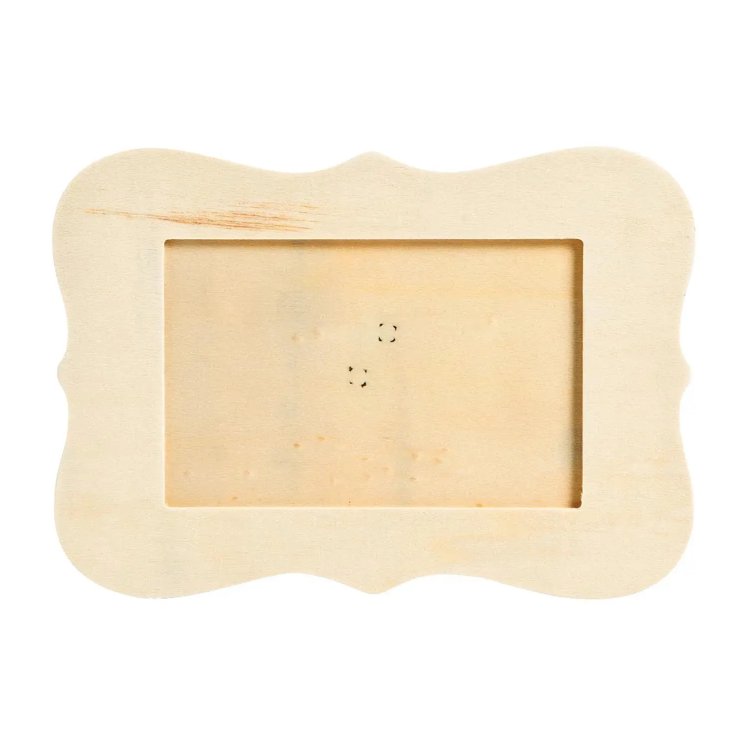 8 1/2" x 6" DIY Unfinished Wood Scallop Picture Frames - 6 Pc.