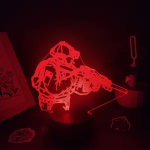 CustoLights CS GO Counter-Strike Game Figure 3D Night Light LED Bulbs Color Changing Touch Sensor for Kids Bedroom Bedside Decor
