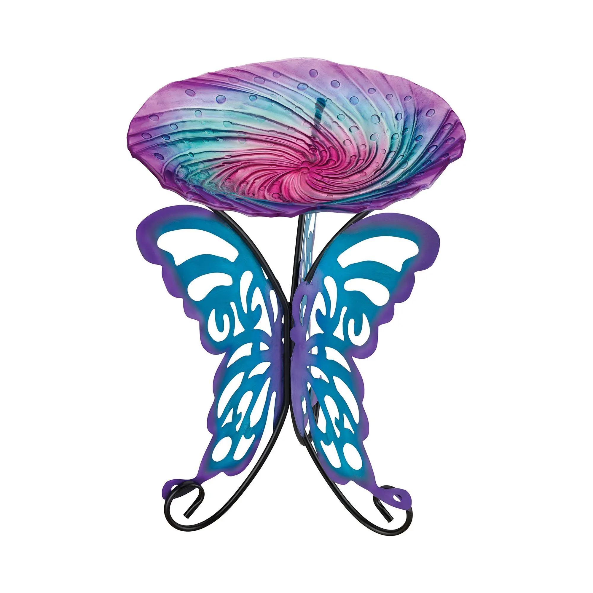 Regal Art & Gift 18" Birdbath w/ Decorative Stad - Butterfly