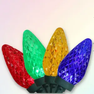Northlight LED Faceted C9 Christmas Lights - Multi-color - 66' Green Wire - 100ct