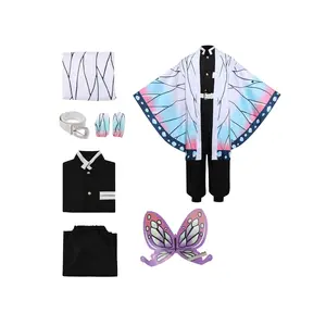 Anime Demon Shinobu Cosplay Costume Anime Demon Slayer Cosplay Acres Uniform Wig Halloween Party Costume Adult Children