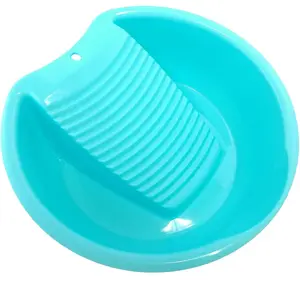 Blue Washboard Basin for Hand Washing Clothes and Small Delicate Articles