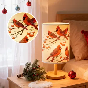 Cardinal Bird Table Lamp – Warm Soft Glow Bedside Lamp for Bedroom & Living Room, Cozy Winter Home Decor Night Light
