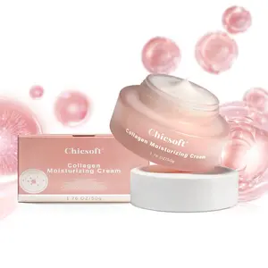 [CHICSOFT] Collagen Moisturizing Cream with Triple Collagen Niacinamide Hyaluronic Acid Squalane for Wrinkle Reduction Dark Spot Hydration Daily Skincare Hydrating Gel Moisturizer