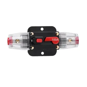 GJANSH Car Audio 100 Amp Resettable Fuse Circuit Breaker Car Protect for Audio System Fuse 12-24V DC for Car Audio Amps Overload Protection Fuse (100A)fathersdaygift