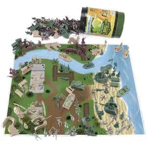 Tiny Troopers Big Battle Drum - 260pc. Army Men Set with Playmat