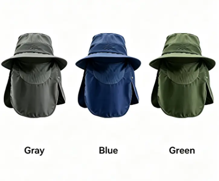 UPF 50+ Sun Protection Bucket Hat,Breathable,Multi Functional Shading Structure,Lightweight,Quick Dry,Adjustable Rear Strap,for Fishing,Hiking,Cycling,Camping,Outdoor Activities