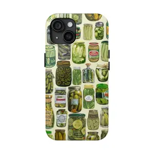Tough Phone Dill Pickle Collage, Protective Cute Funny Phone Covers, Phone Case 16 15 14 13 12 Promax, Vintage Cute Cases