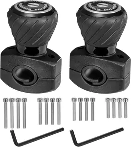 Steering Wheel Knob Spinner, 2Pack Universal Car Suicide Knob Power Handle Spinner Fit for Cars, Truck, Forklift, Mower, Tractor, Boat, Golf Cart – Black