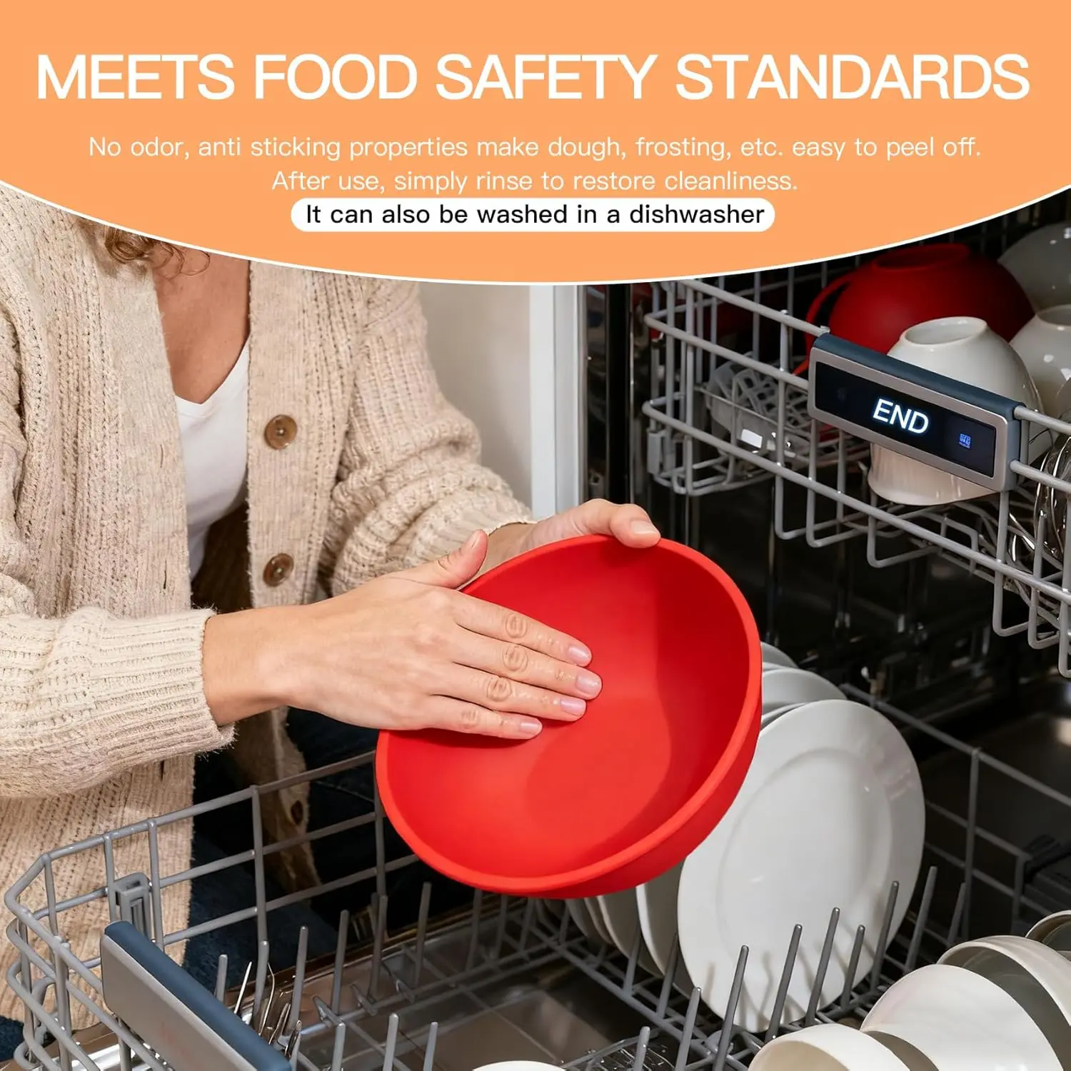 Silicone Bowl Reusable Liners for KitchenAid KSM150 Tilt-Head Mixers (5/7 Qt), Food Grade 1/2/3pcs Reusable Liners, Non-Stick, Durable, Easy-Clean Kitchen Appliance Parts for Stand Mixers Containers Household Replacement