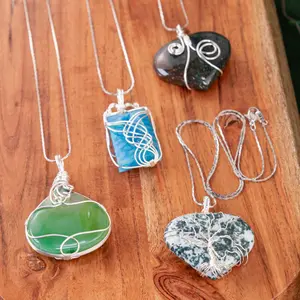 Down to Earth Wire Wrapped Crystal Necklace