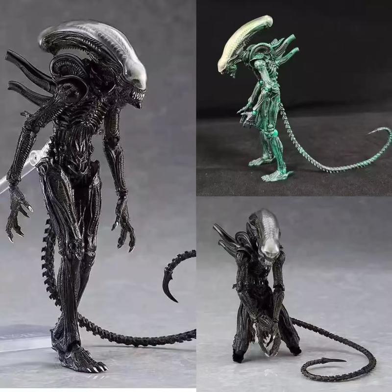 Figma Sp-108 Alien Figure, Articulating Figurines, Ryoichi Ikegami Version Collectible Model, Poseable Handheld Toy, Anime Character Display Piece
