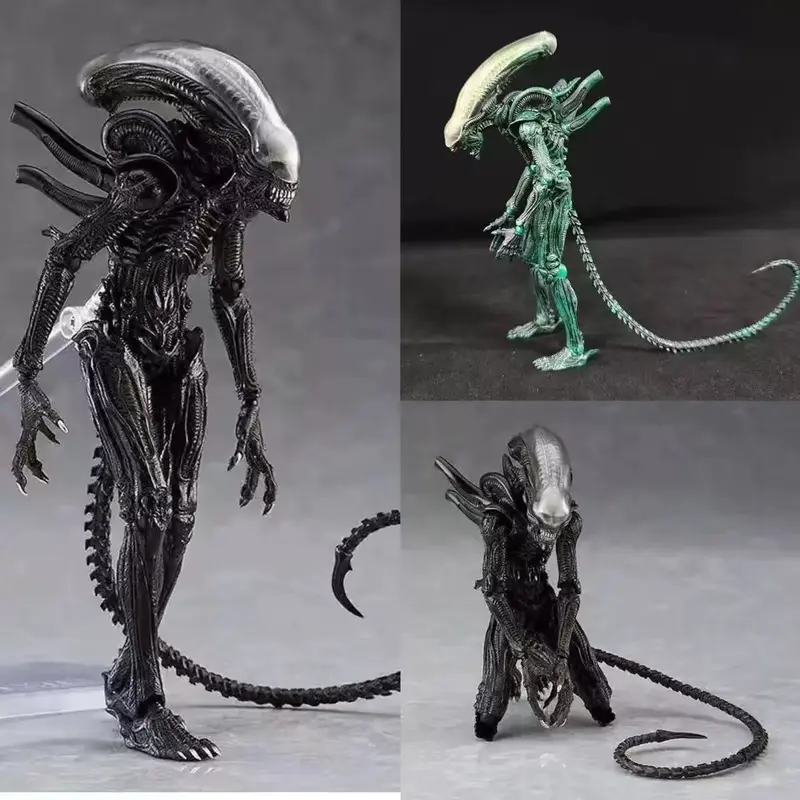 Figma Sp-108 Alien Figure, Articulating Figurines, Ryoichi Ikegami Version Collectible Model, Poseable Handheld Toy, Anime Character Display Piece