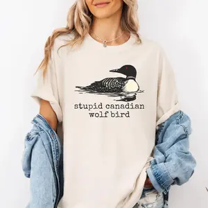 Stupid Canadian Wolf Bird Shirt, Heated Rivalry Tee, Hockey Fan Shirt, Gay Sport Shirt, Team Spirit Graphic Design