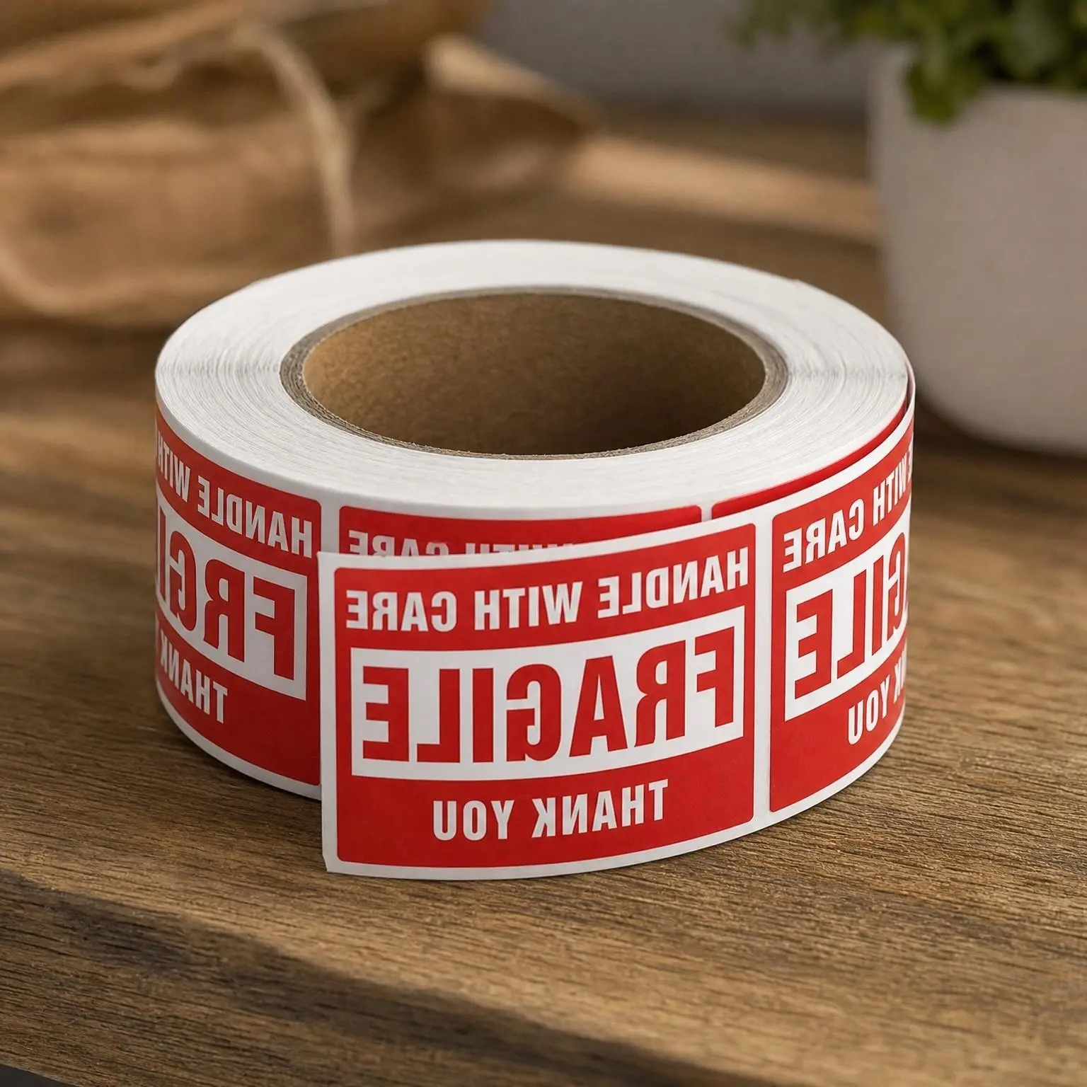 Large Fragile Stickers for Moving and Shipping, 1 Roll 3 x 5 in