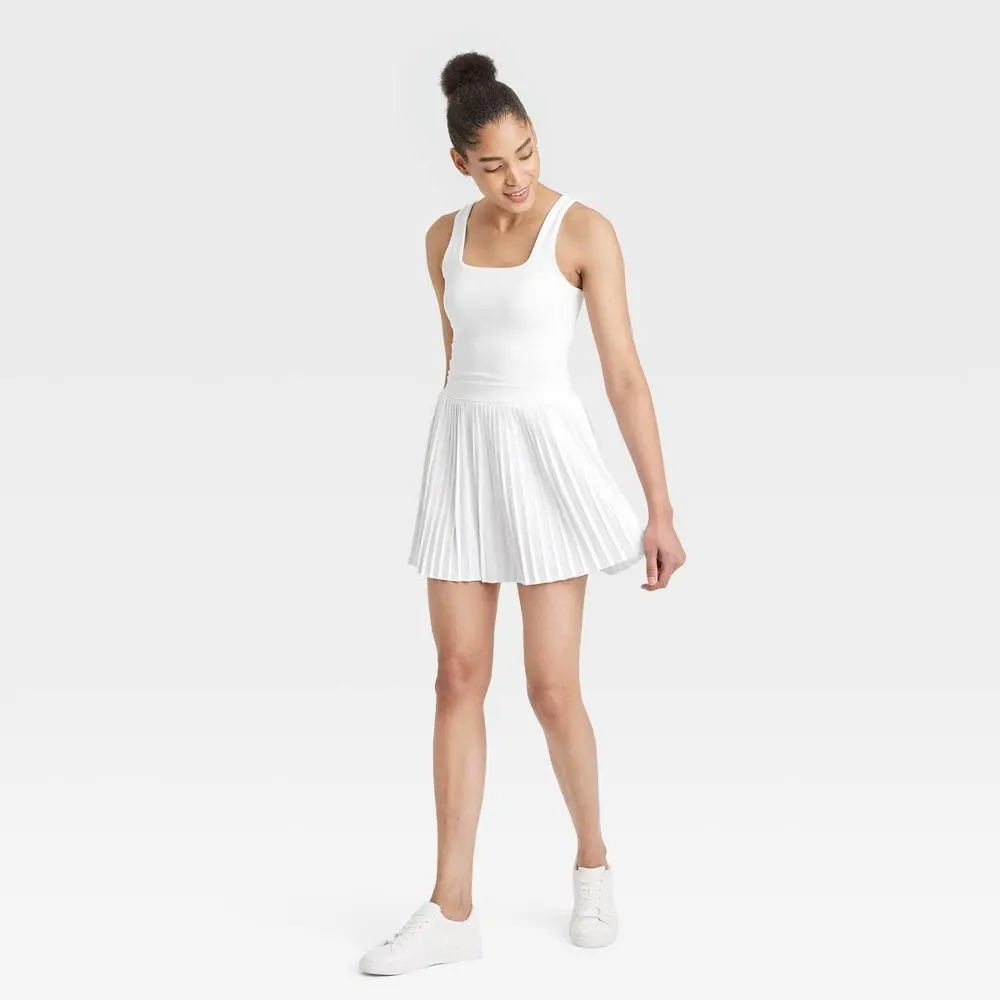 Women's Pleated Active Dress - All In Motion White S