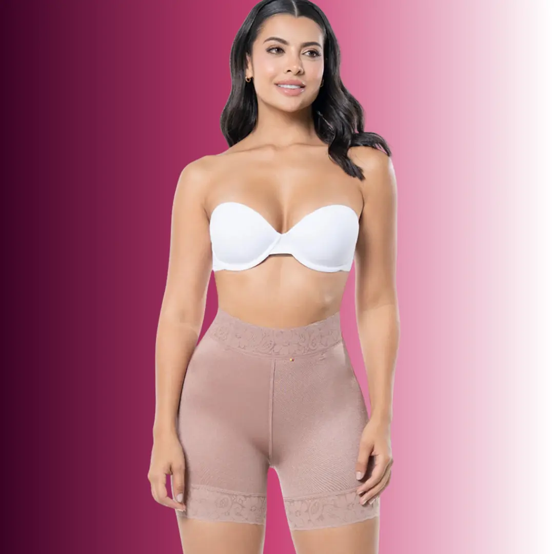 Women's Fitted BBL Shapewear Shorts - Seamless Back, Light Cold-Touch Fabric, Compression Support, Hydrates Skin, Everyday Day Wear