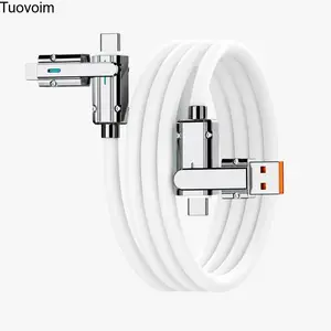 Tuovoim 4 In 1 Type-C Charging Data Cable, Multipurpose Phone Fast Charging Data Cable, Multifunctional USB Charging Cable for iPhone & iPad Super Fast Charging, Type C Charger, Type C Lightning Meta Quest 3S Mixed Reality Headset