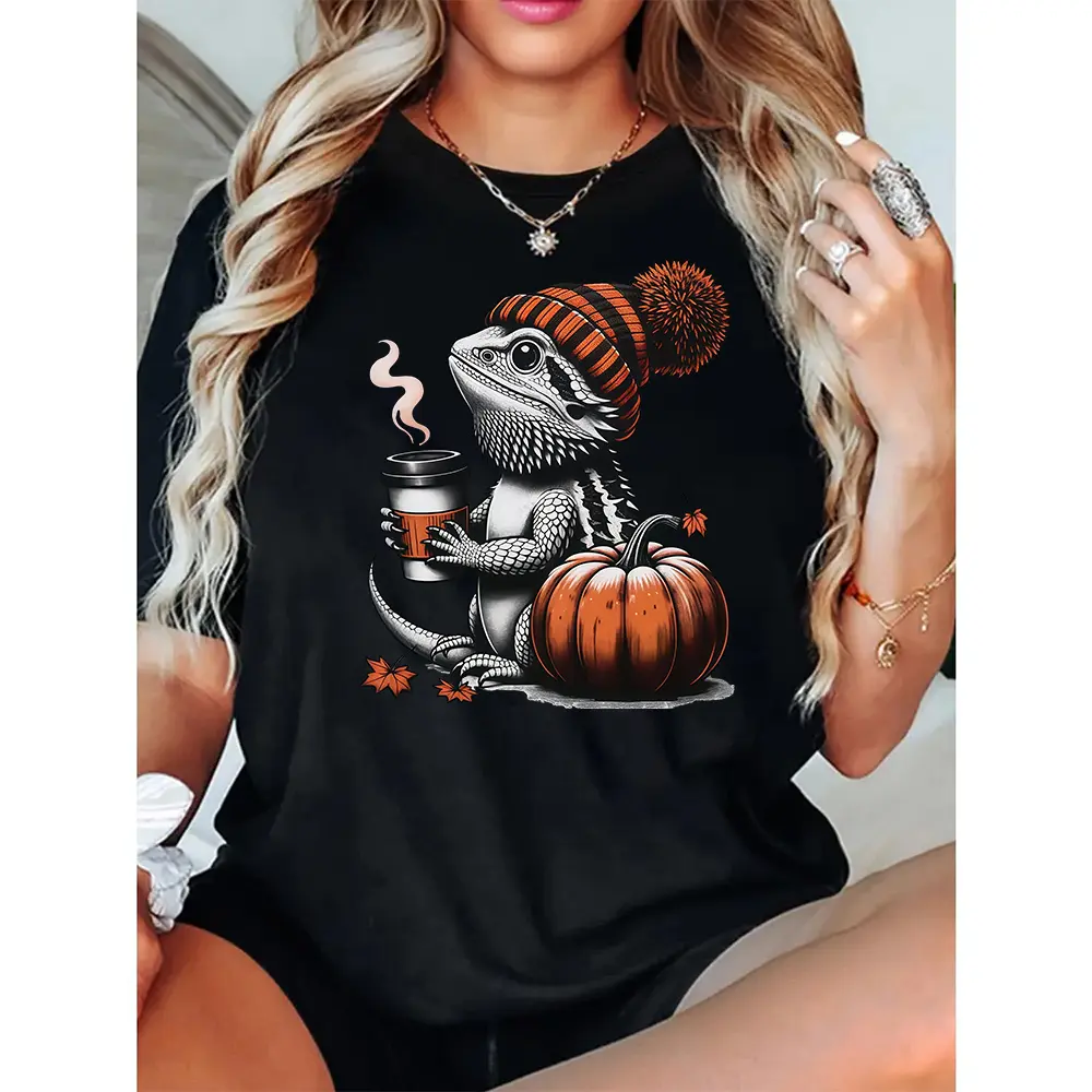 Bearded Dragon Shirt, Bearded Dragon Fall T-Shirt, Reptile Lover Gift, Bartagame Crewneck, Pet Lizard, Vintage Beardie Gift For Owner Marina