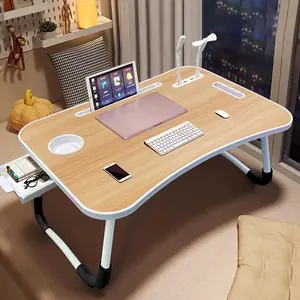 Adjustable Laptop Bed Table – Foldable Workstation with USB Charging, Cooling Fan, LED Light & Storage Drawer – Perfect for Home, Office & Study – Great Mother’s Day Gift
