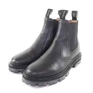 Pre-owned Celine Calfskin Small Leather Goods Margaret Chelsea Boots Leather Boots