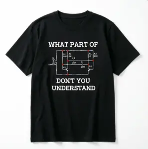 Men's Casual Short-Sleeve T-Shirt with Electronic Circuit Diagram Print - Geek Gift for Science and Engineering Students, Ideal for Birthday, Graduation