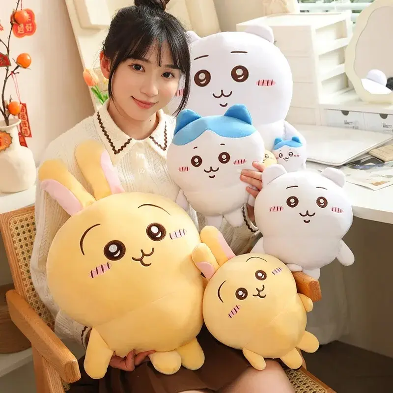 Very Soft Hachiware Plushies Lovely Usagi Pillow Japanese Style Stuffed Anime Kawaii Plush Toy Sofa Bed Back Cushion Gift Girl