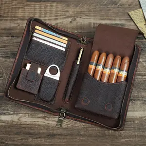 Leather Cigarette Storage Bag, 1 Count Dust Proof Cigarette Organizing Storage Bag with Zipper, Durable Cigarette Accessories Storage Organizer for Home & Travel, Travel Organization Pouch, Storage Carrying Bag