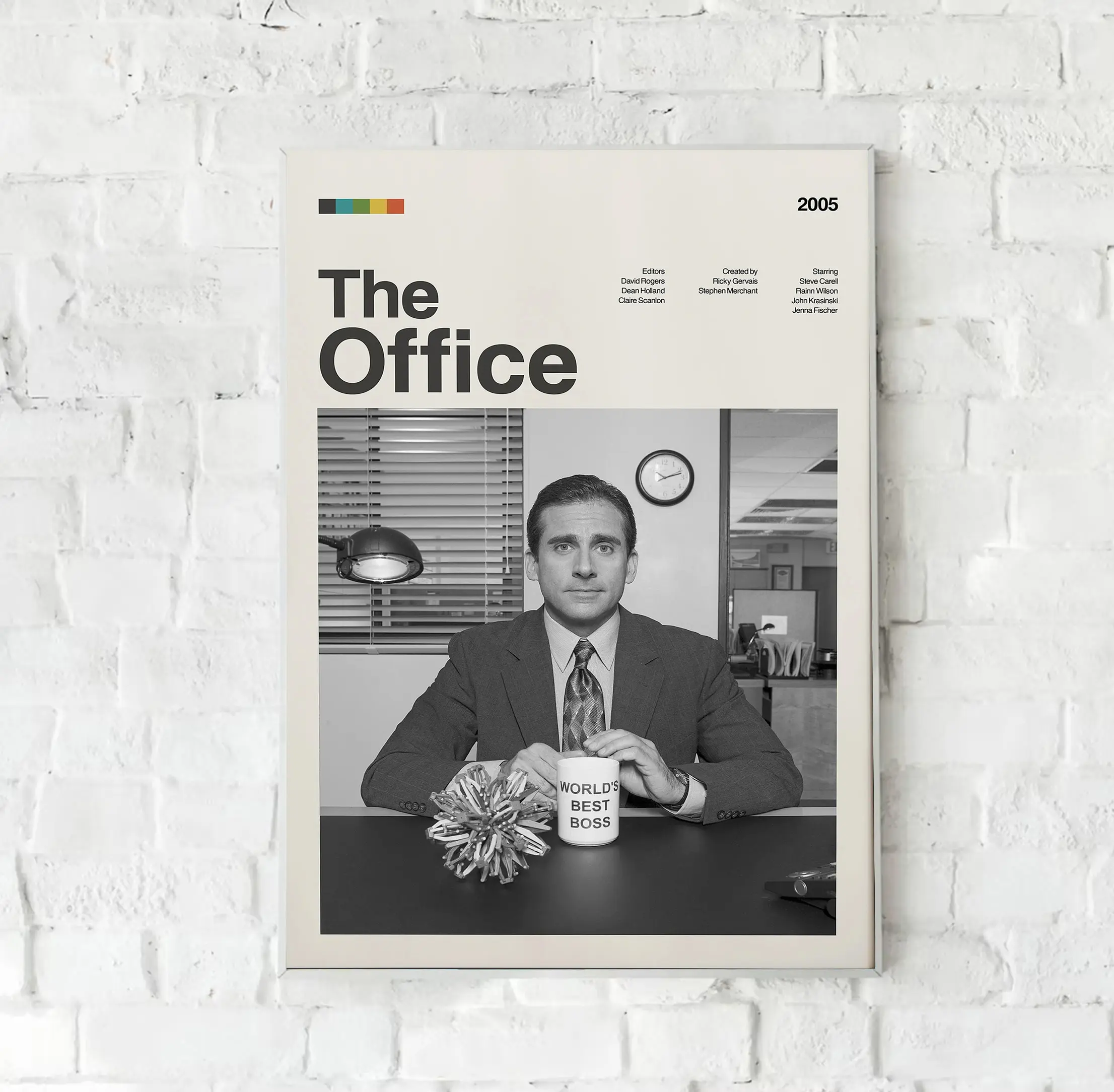 The Office Sitcom Poster, The Office Tv Series Dwight Schrute, Michael Scott Worlds Best Boss Vintage Art Print Poster Gift Wall Decor