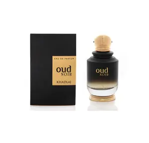 KHADLAJ Oud Noir 100ml EDP Spray - Spicy Saffron Raspberry Incense Rose Cypriol Patchouli Ambery