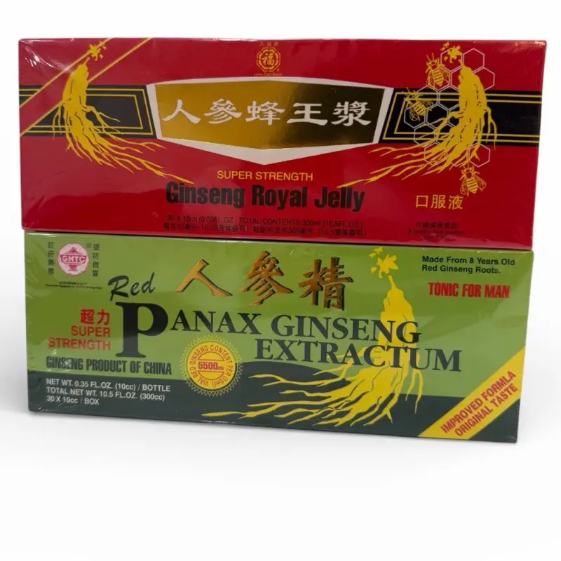 (2 Packs combo) Super Strength Ginseng Royal Jelly, 0.34 Fl Oz (total of 60 ) Herbal Supplements Masculinity Maximizer Supplement