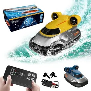 2.4GHz Mini Remote Control Speedboat – USB Rechargeable RC Racing Boat with LED Lights