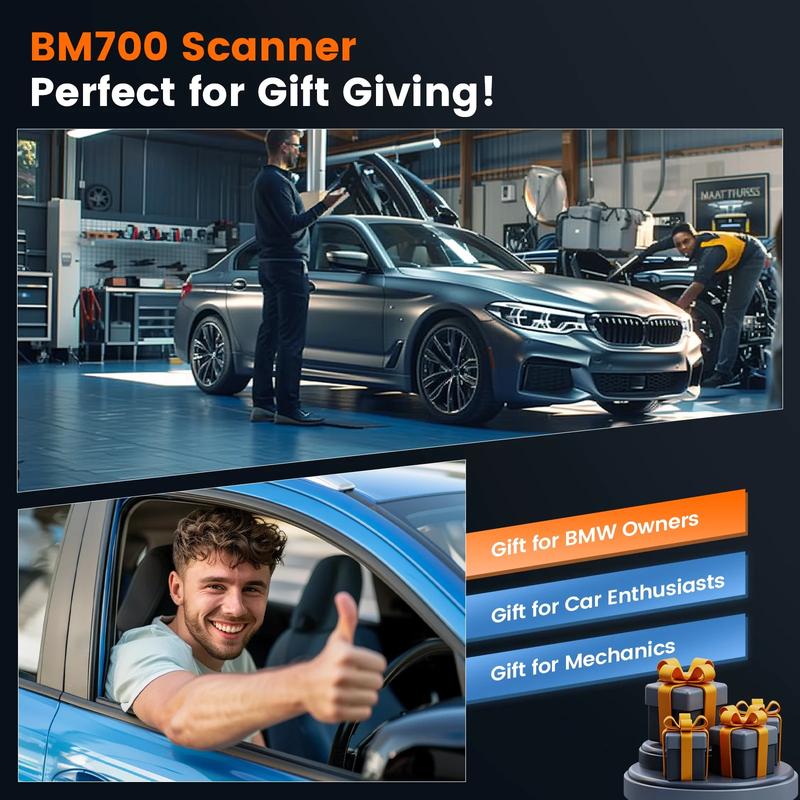 ANCEL BM700 OBD2 Scanner for BMW Mini Rolls-Royce, All System Diagnostic Scan Tool with EPB/Oil Reset, SAS Calibration, Battery Registration, Check Engine BMW Mini Code Reader, Lifetime Free Update