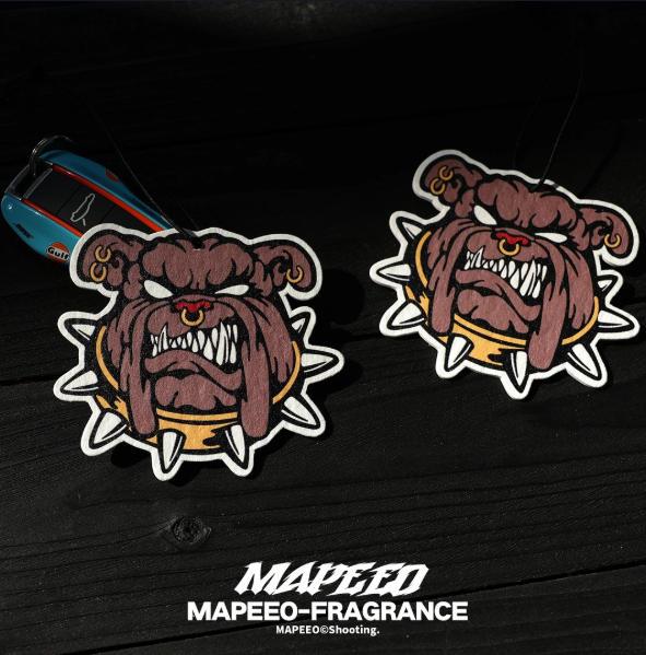 1PCS Bulldog Car Air Freshener Long Lasting Fragrance - French Vanilla & Royal Ebony - Cool Dog Car Decor Accessory for Men & Women