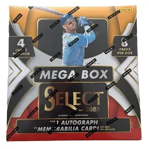 2025 Panini Select Baseball Mega Box - One autographed or memorabilia card per box on average