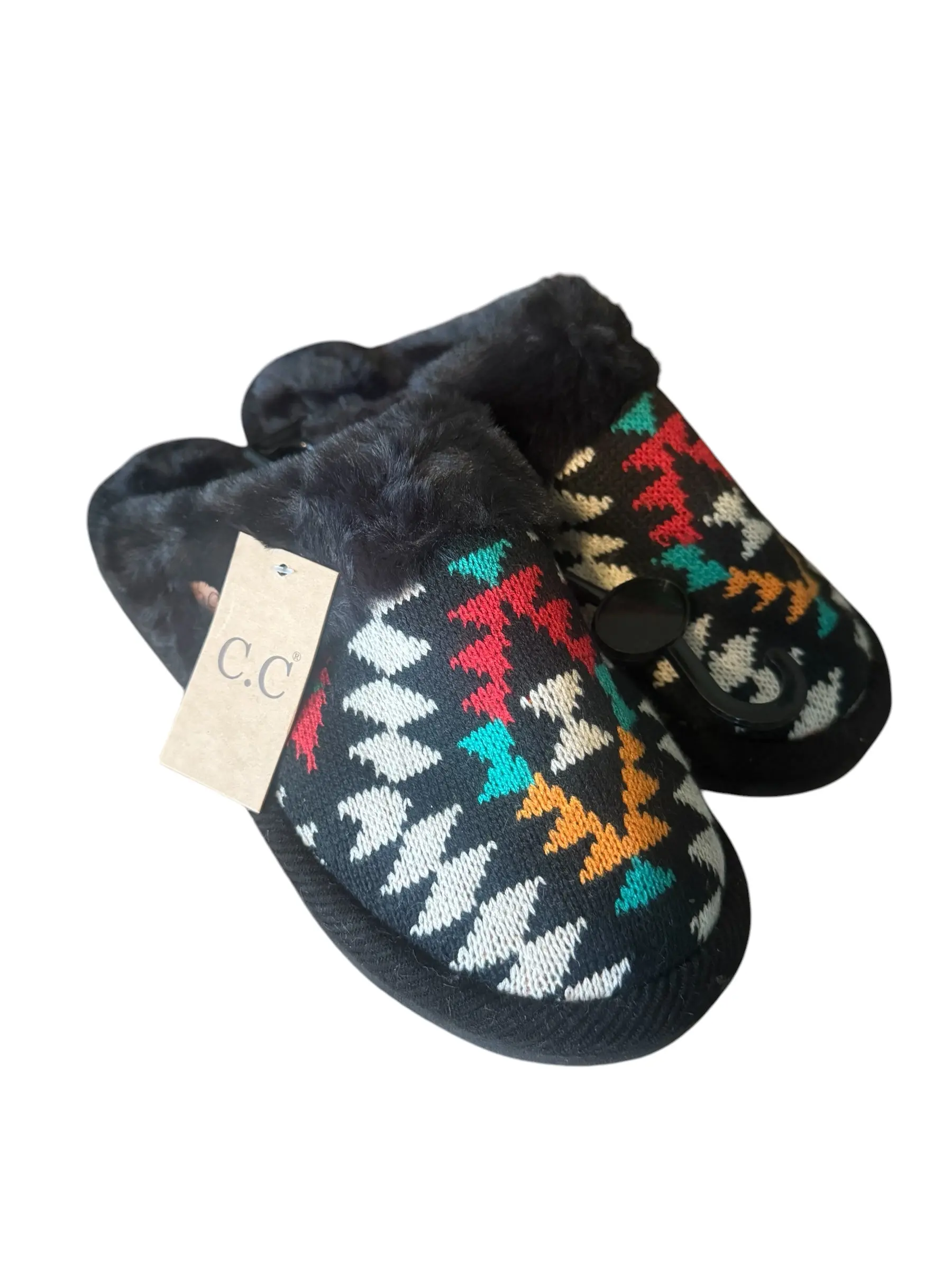 Cozy Campfire slippers Black size 8-10