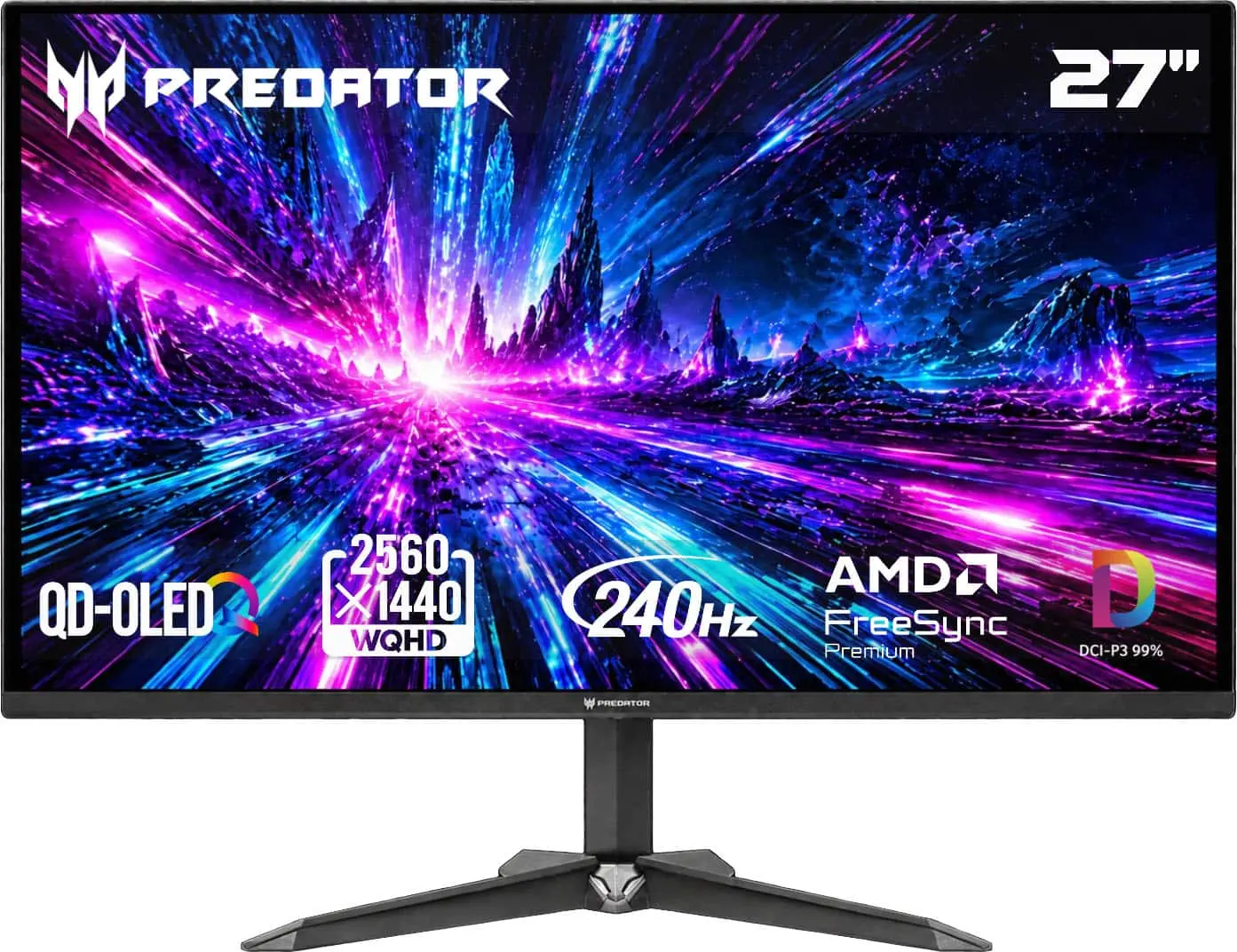 Predator 27 QD-OLED QHD 240Hz 0.03ms FreeSync Premium Gaming Monitor with HDR (DisplayPort, HDMI)