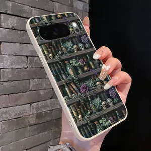 Rounded Edge Phone Case for Google Pixel 10 9 8 7 Pro A XL Mystic Shelf Magic Pattern Anti-Scratch Shockproof Soft Liquid Silicone Protective Cover Smartphone Casing