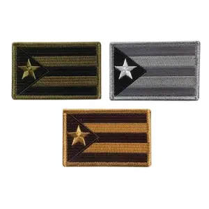 Puerto Rico State Flag Patch (3PC Bundle -“Hook” Fastener -P21,16,3)