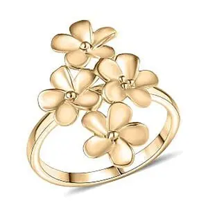 LUXORO 10K Yellow Gold Bouquet of Flowers Ring Size 7 4.10 Grams Christmas Gifts