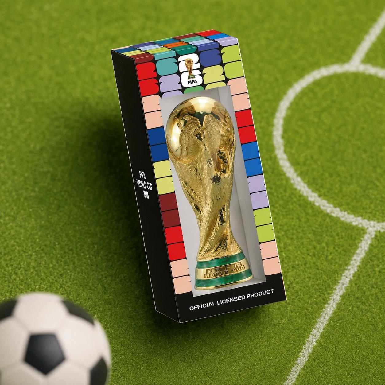 【Limited Edition】MINISO FIFA World Cup 2026 Series 135mm 3D Soccer Trophy Replica, Collectible Sports Fan Souvenir, Back To School
