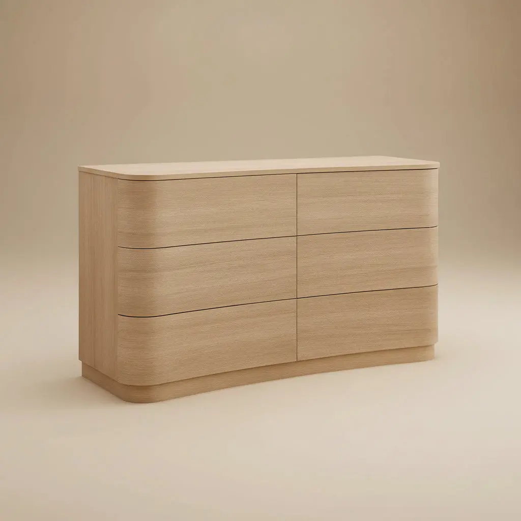 Mirae 6-Drawer Curved Dresser by Modway