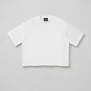 Raw Hem Boxy Tee (White)