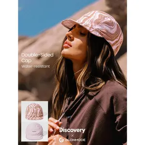 GLOWMODE X Discovery Keep It Cool Sweat-Wicking Quick-Dry Waterproof Unstructured Brim Unstructured Crown Reflective Drawstring Adjustable Double-Sided Cap Hat Hiking Outdoor Running Workout Active