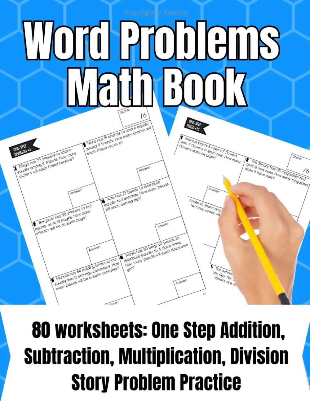 Word Problems Math Book: One Step Addition, Subtraction, Multiplication andDivision Story Problem Practice (Math Word Problems)