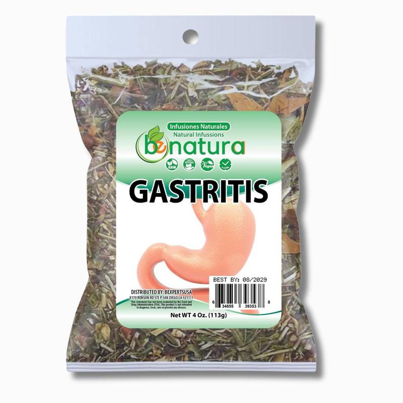 VIRAL TEA Gastritis-BYE Compuesto Herbal TE 4 Onzas - Herbal Mixture Gastritis-BYE Herbal Compound TEA 4oz | 100% NATURAL INFUSION| NO-GMO