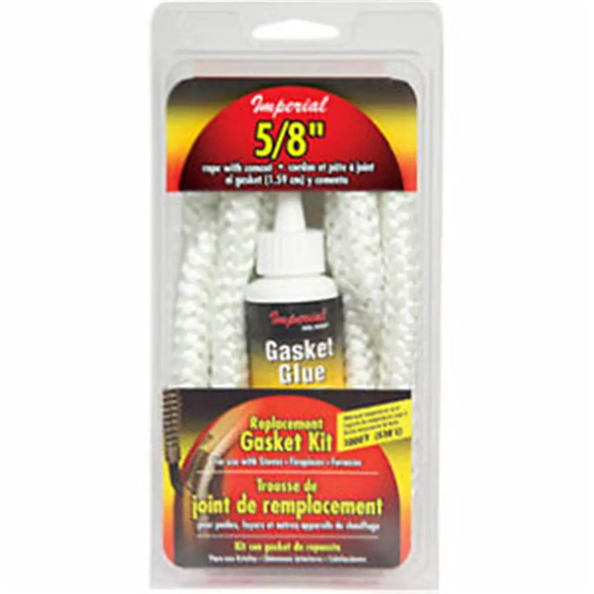 212 MAIN Imperial Manufacturing GA0186 0.62 in. White Heat Resistant Fiberglass Gasket Kit, Airtight Seal