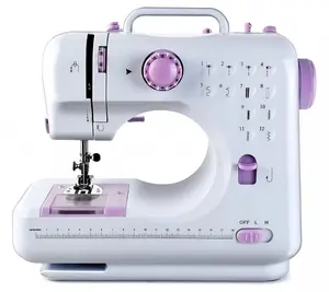 Mini Portable Sewing Machine 12 Built-in Stitches 2-Speed with Foot Pedal Ideal Gift for Beginners Kids Mom Home DIY Craft Projects