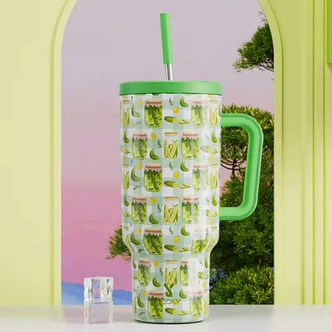 【itsasharee & MEOKY】Exclusive Series 40oz Stainless Steel Vacuum Insulated Bottle with Lid and Straw, Hot Water Mug,Cold Water for 24 Hours, Hot Water for 8 Hours, Iced Tea or Coffee #TikTokShopSummerSale