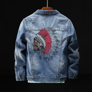 2025 Men’s Spring Embroidered Denim Jacket — Fashionable, versatile street jacket top